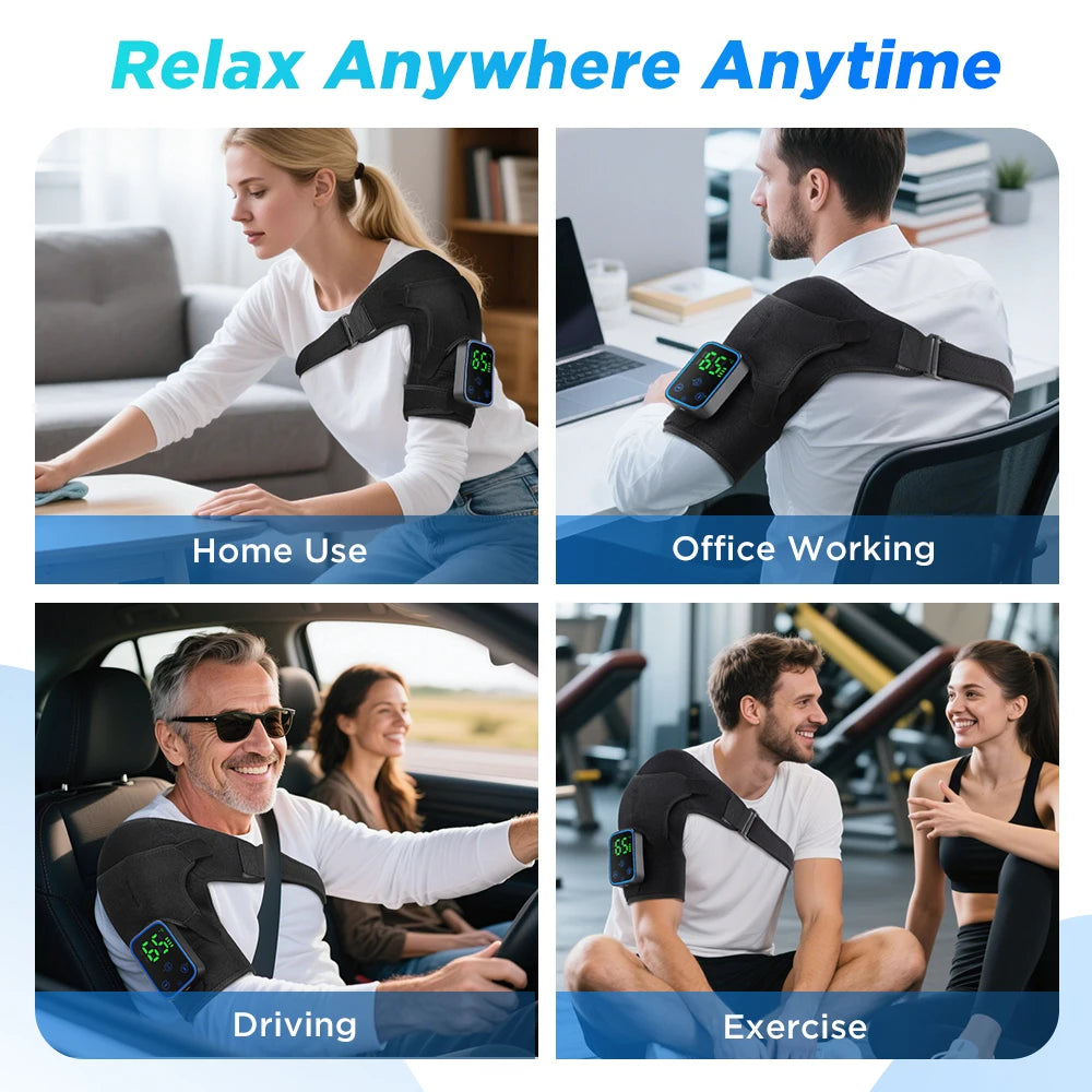 Smart Cordless Shoulder Heating Massager Electric Brace - 14
