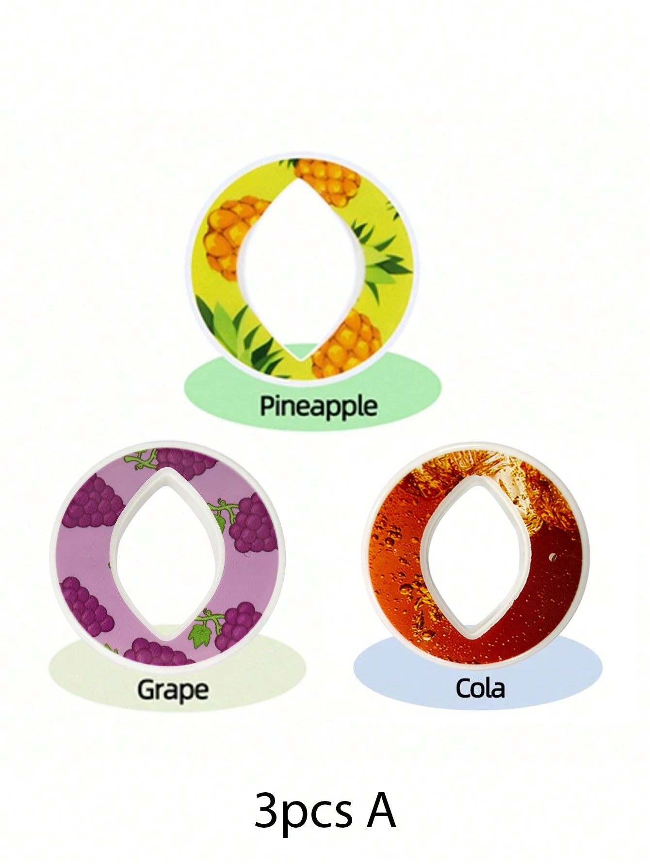 Fruit Flavor Pods for Water Bottles Zero Sugar Calorie Scented Rings - 8