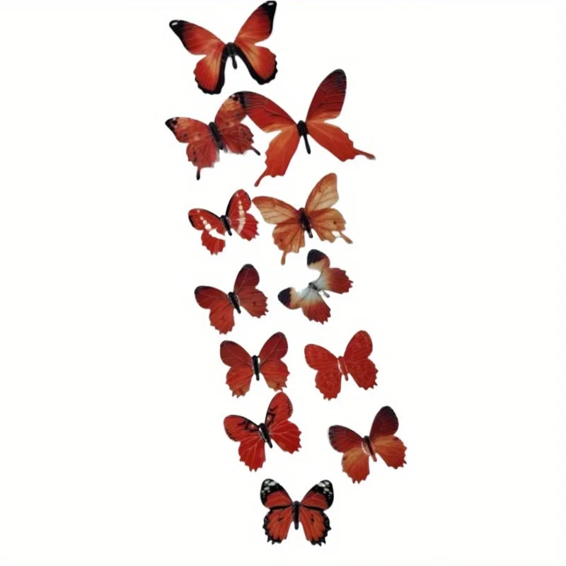12PCS 3D Luminous Butterfly Wall Stickers Glow in the Dark Home Decor