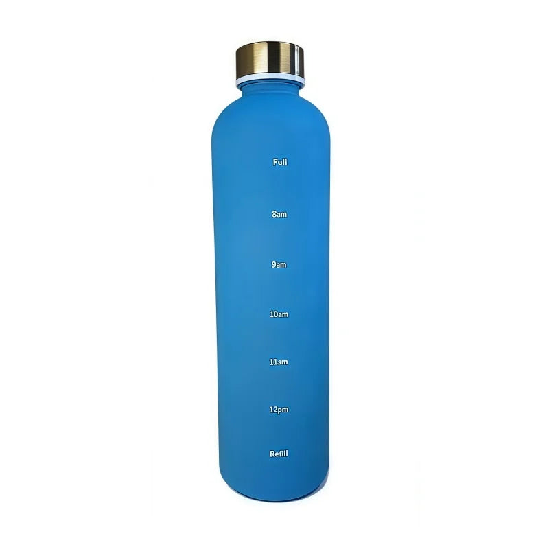 1000ml Motivational Water Bottle with Time Marker Leakproof Sport Flask