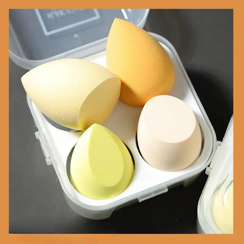 4-Piece Makeup Sponge Set Soft Beauty Blender with Storage Case - 12