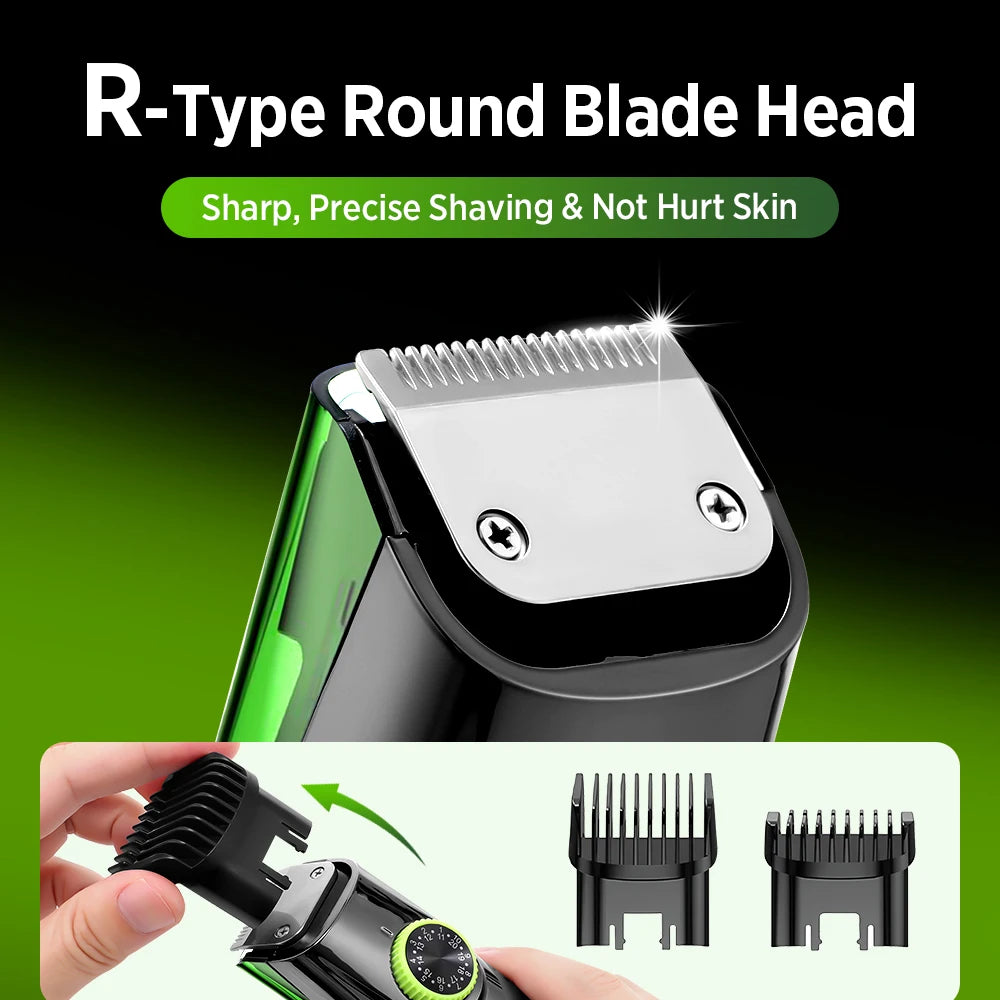 Cordless Beard Trimmer Vacuum Electric Shaver Grooming Kit