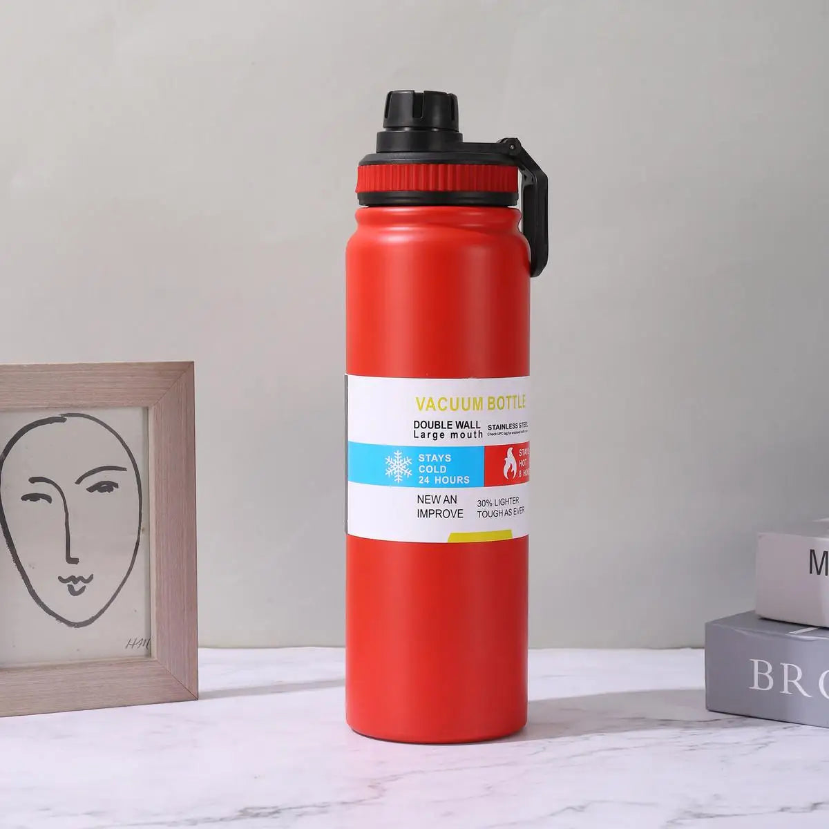 Insulated Stainless Steel Vacuum Flask Thermal Water Bottle Sport Cup - 21