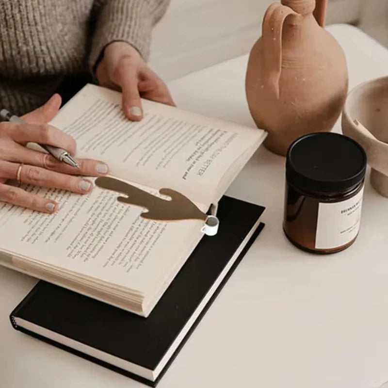Spilled Coffee Bookmark Unique Reading Corner Marker for Book Lovers