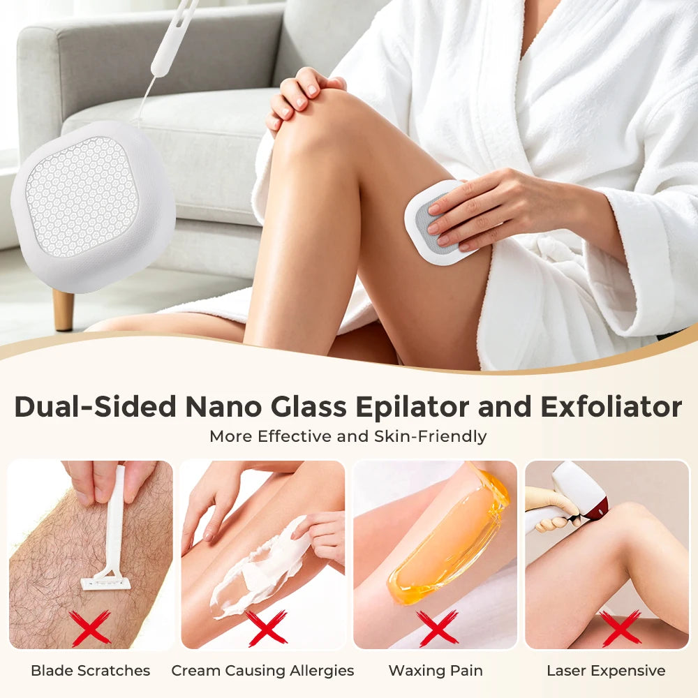Double-Sided Nano Glass Hair Remover and Crystal Epilator - 2
