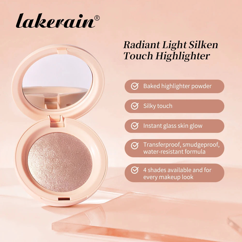 Waterproof Shimmer Highlighter Powder Natural Glossy Effect Makeup