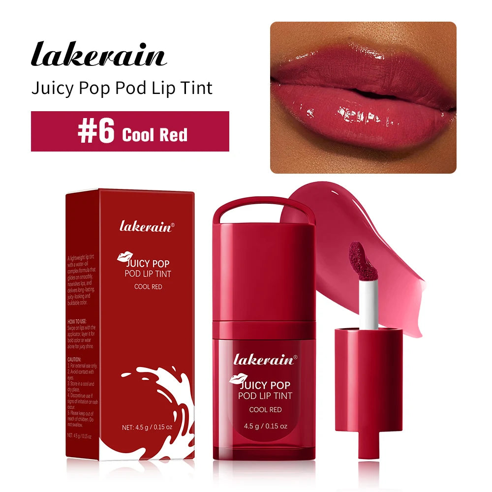 Lakerain Juicy Pop Pod Lip Tint Moisturizing Gloss Stain Makeup
