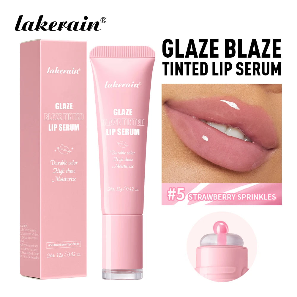 Lakerain Tinted Lip Serum Gloss Moisturizing Balm - 18