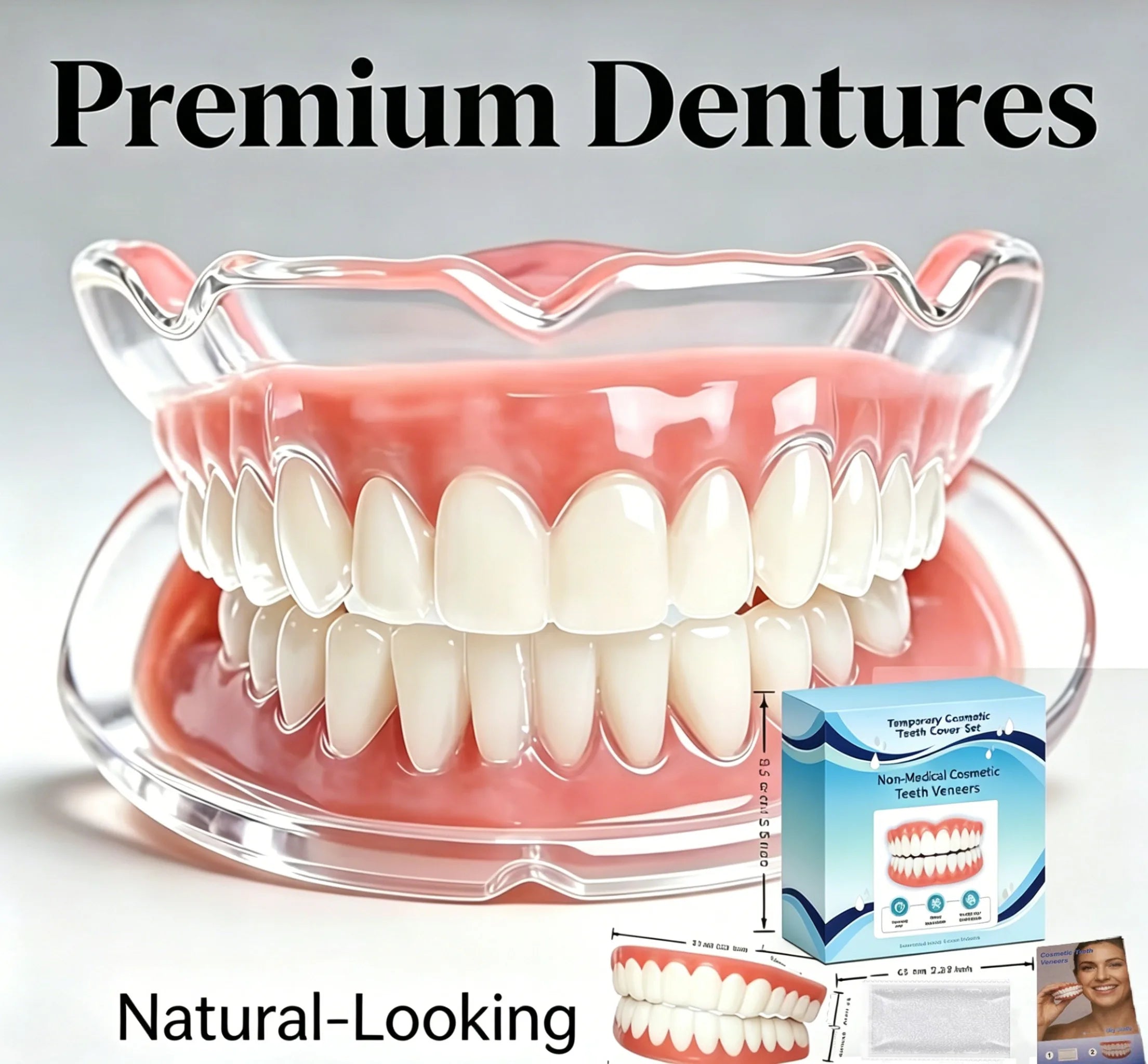 Adjustable Silicone Denture Kit Temporary Teeth Set - 2