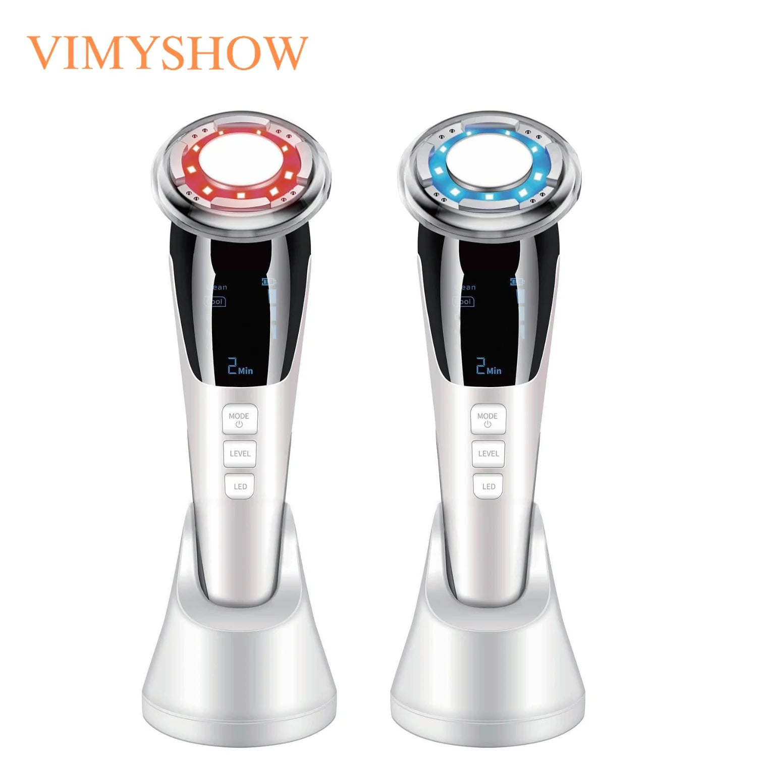 Microcurrent Facial Massager LED Light Therapy Skin Tightening Tool - 7
