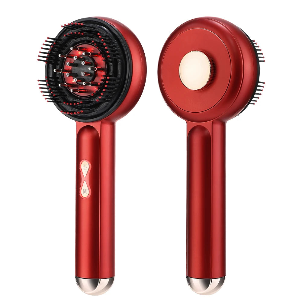 Electric Scalp Massager Hair Growth Oil Applicator Red Light Comb