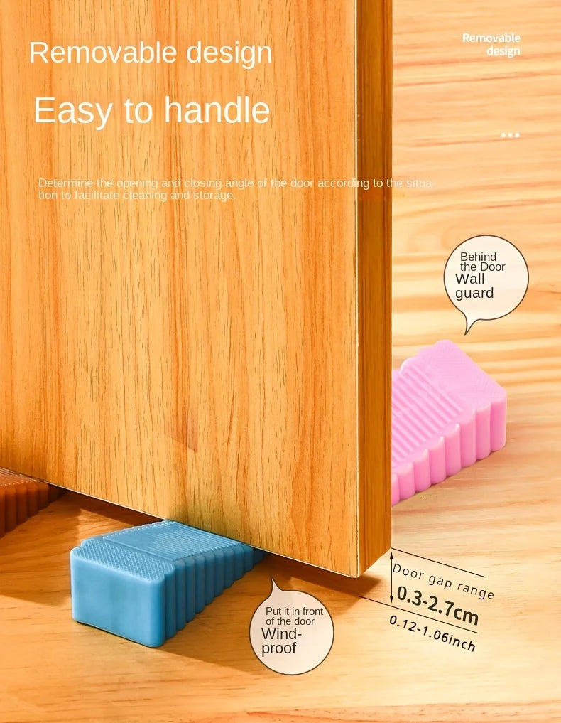 Silicone Door Stop Wedge Heavy Duty Non Slip Floor Protector Door Stopper