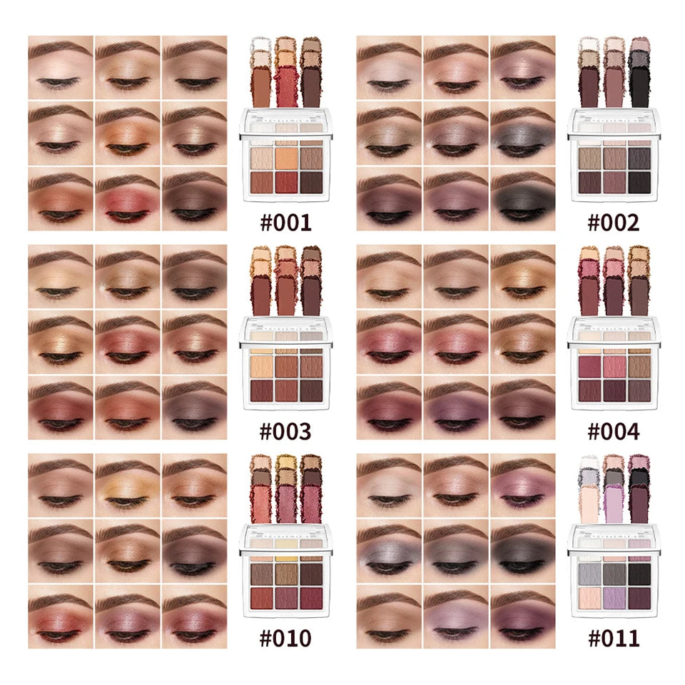 Danchel 9 Color Eyeshadow Palette Matte Shimmer Nude Smoky Eye Makeup