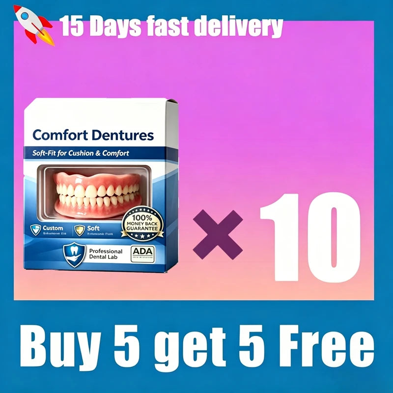 Silicone Fake Teeth Natural Dentures Comfort Fit Smile Braces - 19