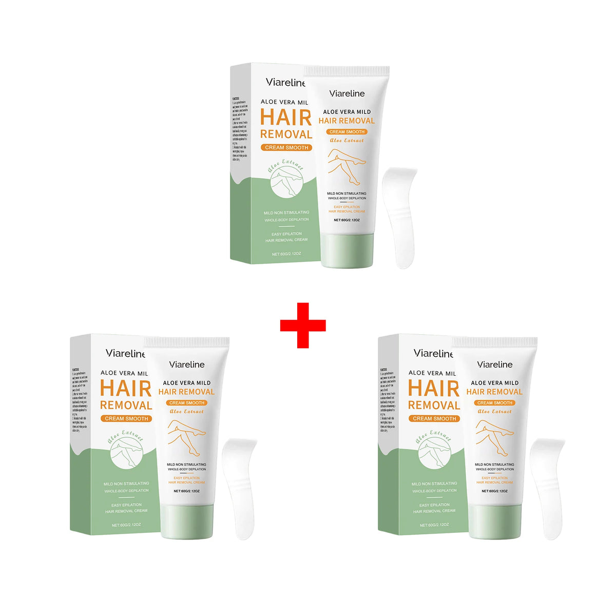 Aloe Vera Hair Removal Cream Painless Depilatory Cream for Smooth Skin