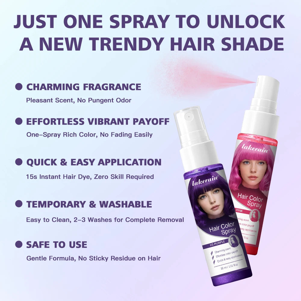 Temporary Hair Color Spray Washable DIY Dye