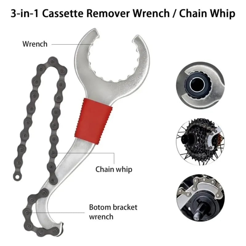 6 Pcs Bicycle Repair Tool Kit MTB Cassette Remover and Chain Breaker Set