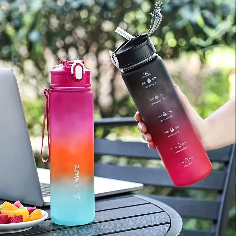 750ml Gradient Sports Water Bottle Leakproof Hydration Tracker Flask - 4