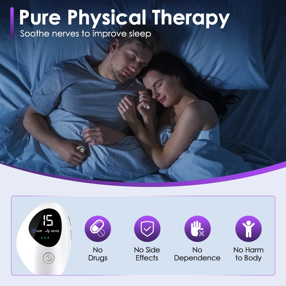 Microcurrent Sleep Aid Device CES Palm Massager for Insomnia Relief - 7