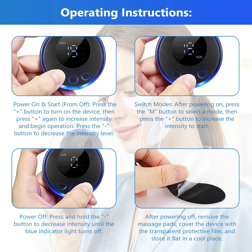 Electric EMS Eye Beauty Massager Facial Lifting Anti Wrinkle Tool - 13