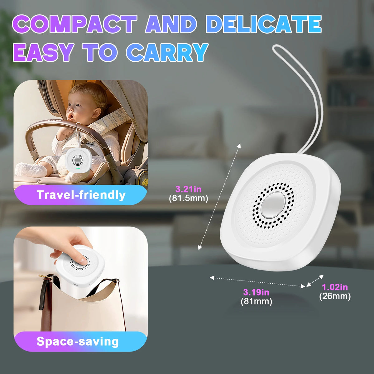 Portable White Noise Sound Machine Sleep Aid Device for Baby