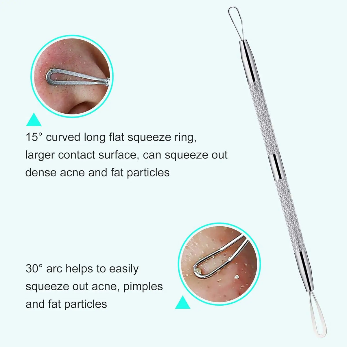 Stainless Steel Blackhead Remover Tool Kit Pimple Extractor