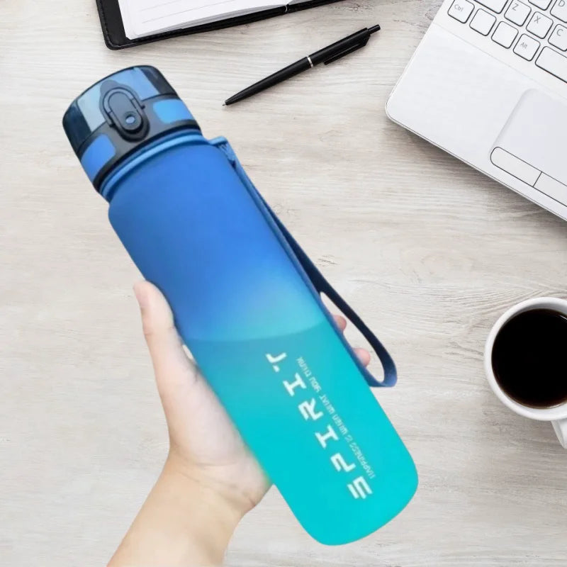 Fantia Motivational Sports Water Bottle Leak Proof Gym Jug 500ml 1000ml - 14