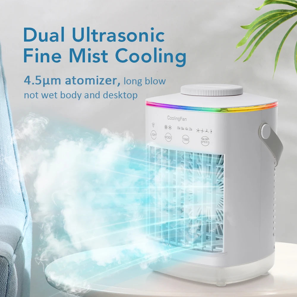 Portable Air Conditioner Fan USB Mini Cooler Humidifier - 2