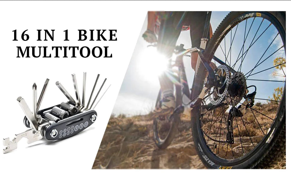 16-in-1 Bike Multitool Portable Cycling Repair Kit for Mountain Road Bikes - 9