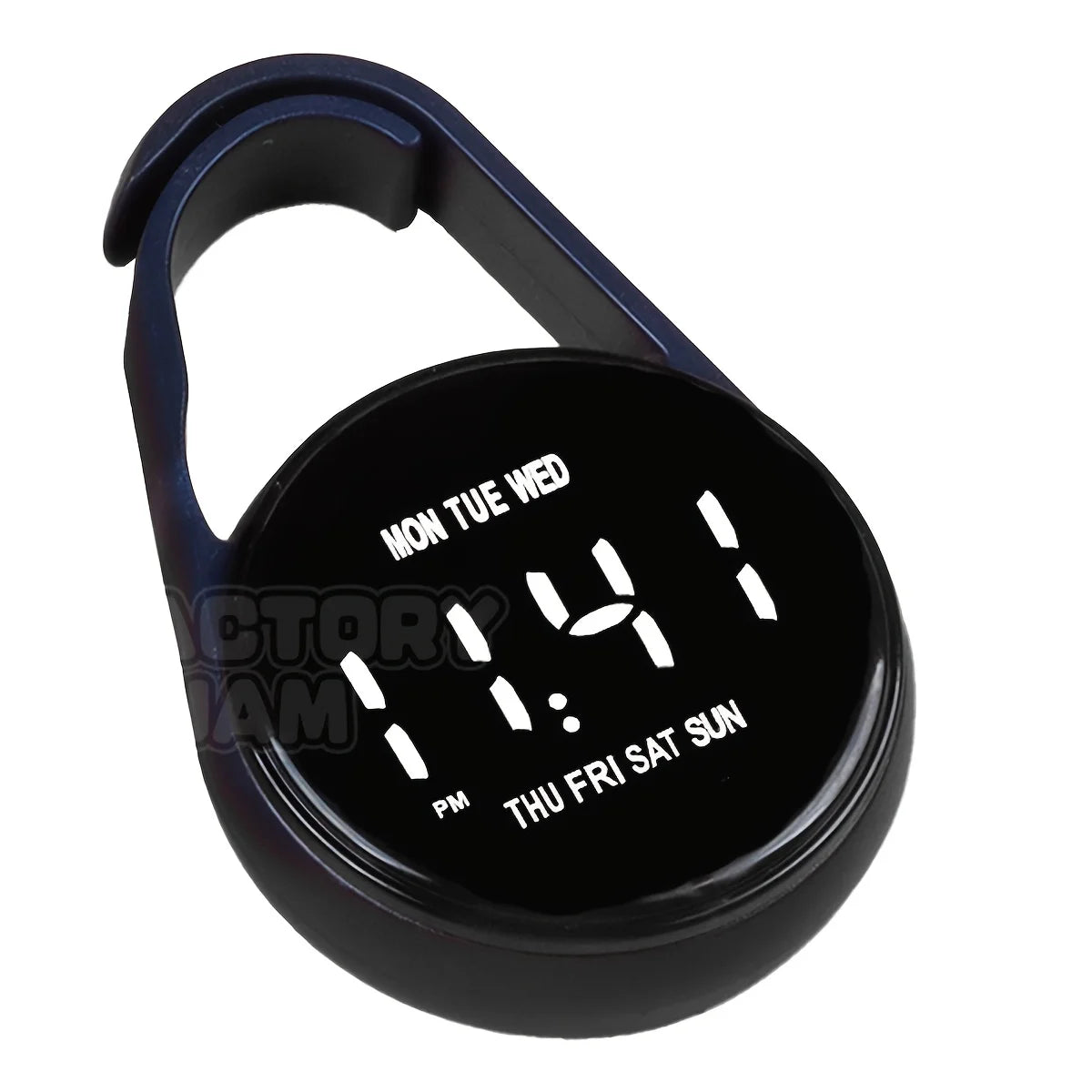 2PC LED Digital Hanging Pocket Watch Waterproof Luminous Carabiner Clock