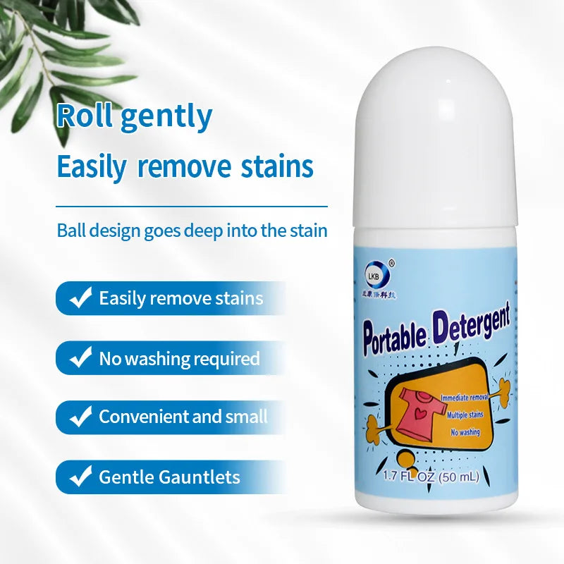 Portable Clothes Stain Remover Pen Rolling Ball Laundry Cleaning Tool