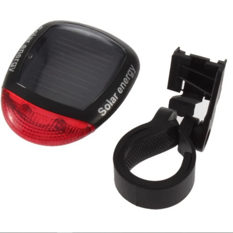 Solar LED Bicycle Tail Light Waterproof Bike Safety Rear Lamp - 1