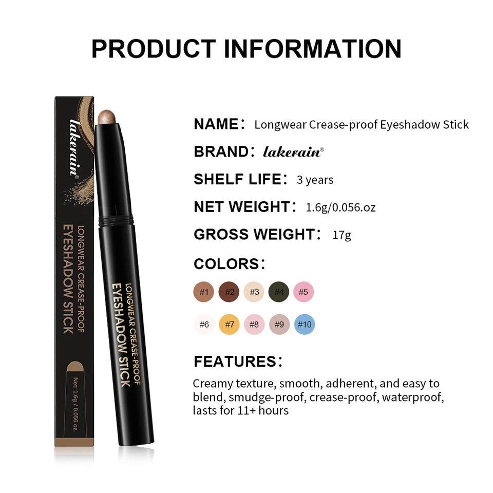 Longwear Crease Proof Eyeshadow Pencil Shimmer Matte Eye Shadow Pen