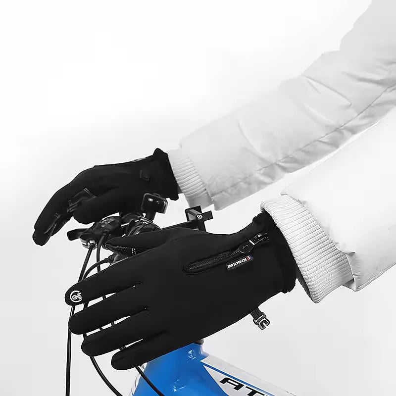Waterproof Winter Cycling Gloves Touch Screen Thermal Warm Gloves - 12