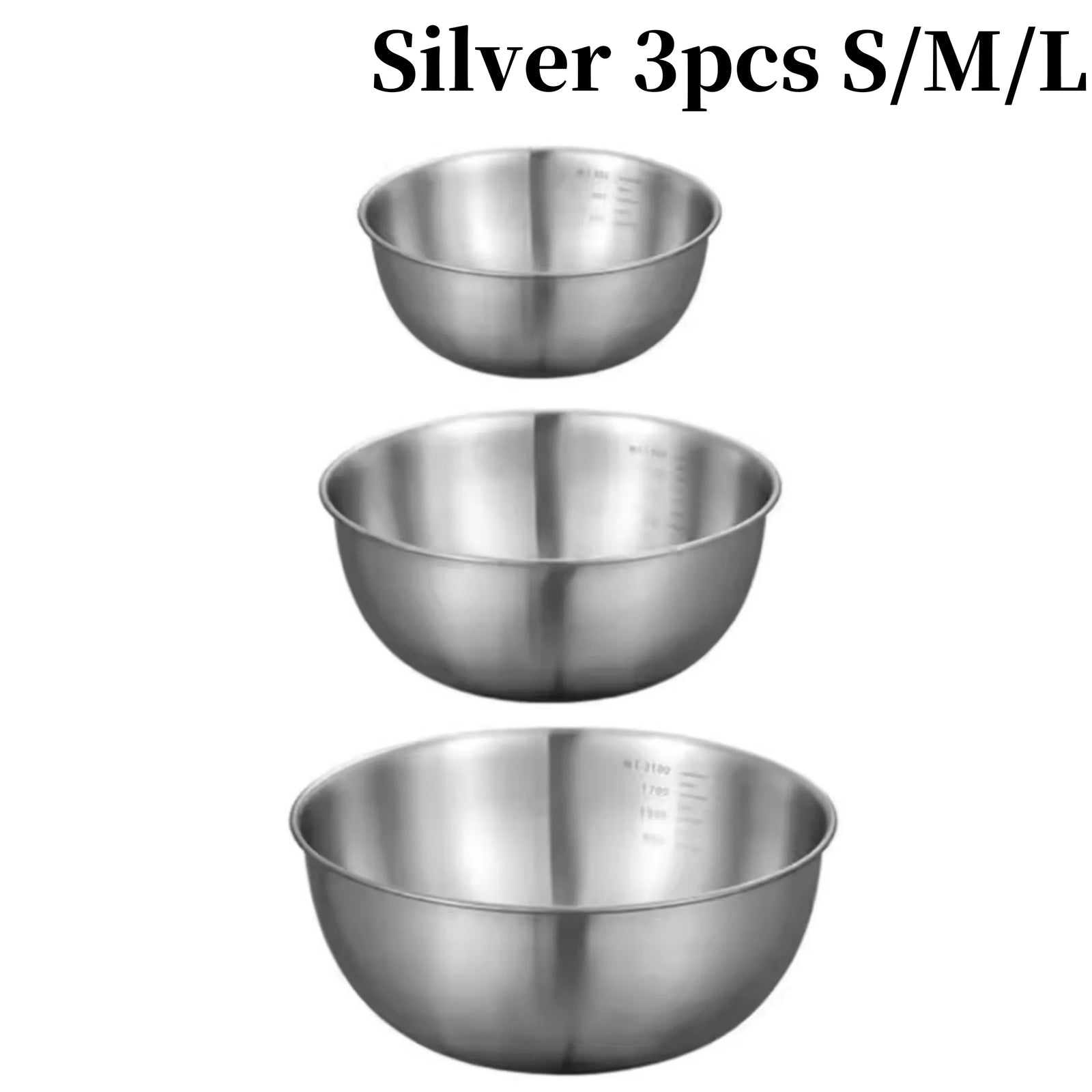 Stainless Steel Mixing Bowl Set - Nesting Salad & Kitchen Prep Basin