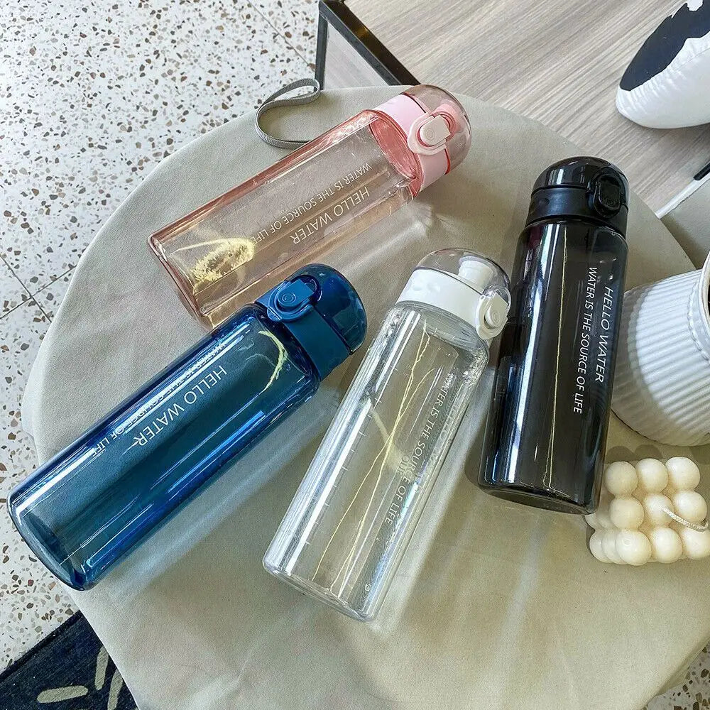 780ml Frosted Sports Water Bottle Leakproof Gym Travel Drinking Flask