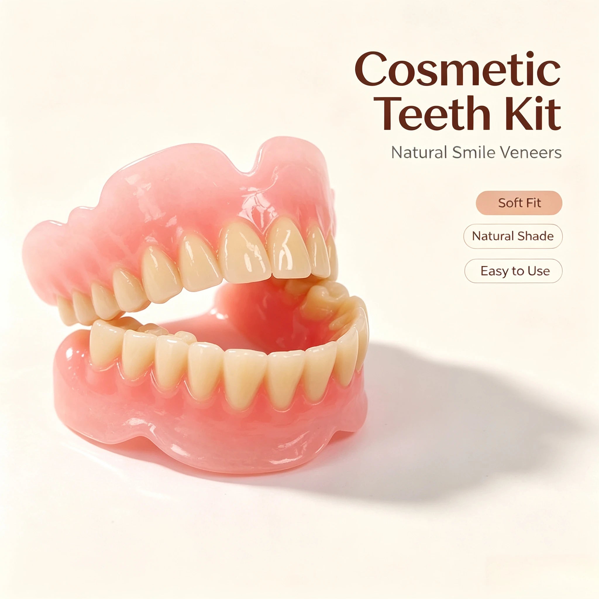 Silicone Dentures Full Mouth Fake Teeth Veneers - 1