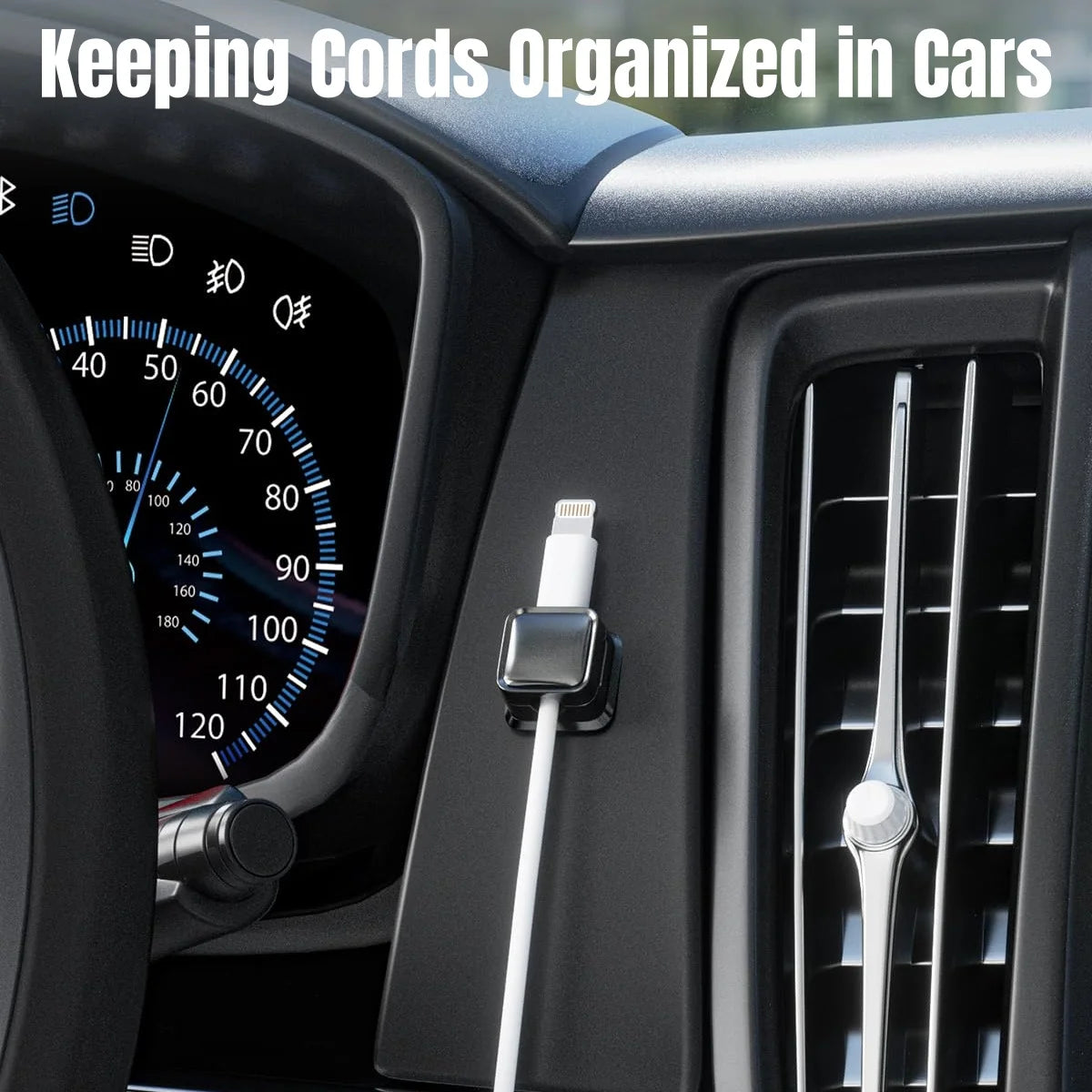 Magnetic Cable Clips Adhesive Cord Organizer Desk Wire Management Holder