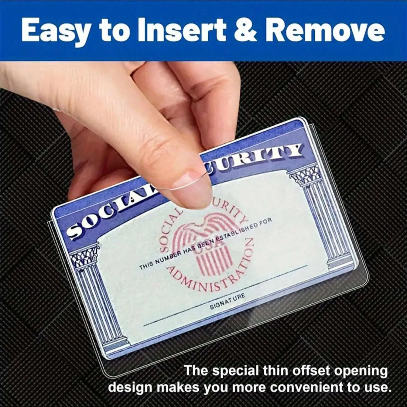 Clear PVC Card Protector Sleeves Waterproof ID and Credit Card Covers - 2