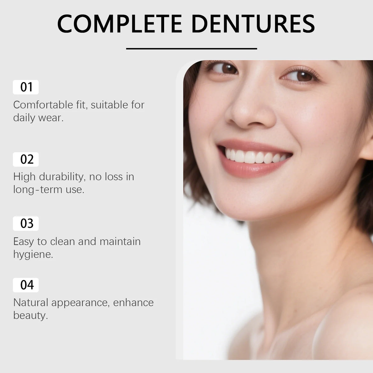 Denture Silicone Kit Soft Liners Upper And Lower Teeth Set