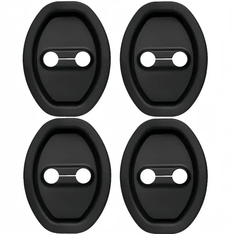 4PCS Car Door Lock Covers Shock Absorber Anti Collision Silicone Pads