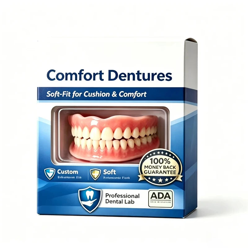 Silicone Dentures Upper And Lower Fake Teeth Oral Care - 6