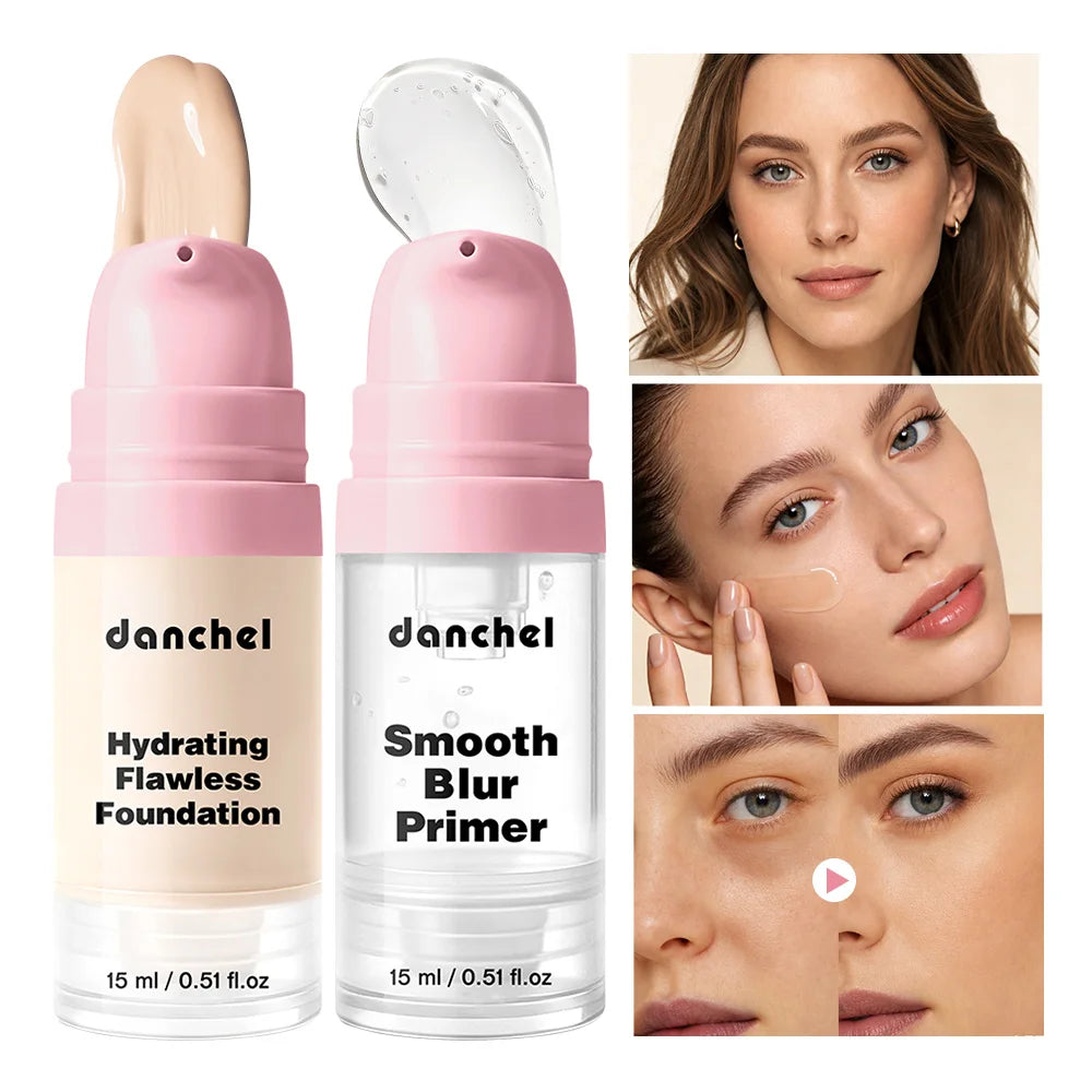 Makeup Primer and Liquid Foundation Set - 7