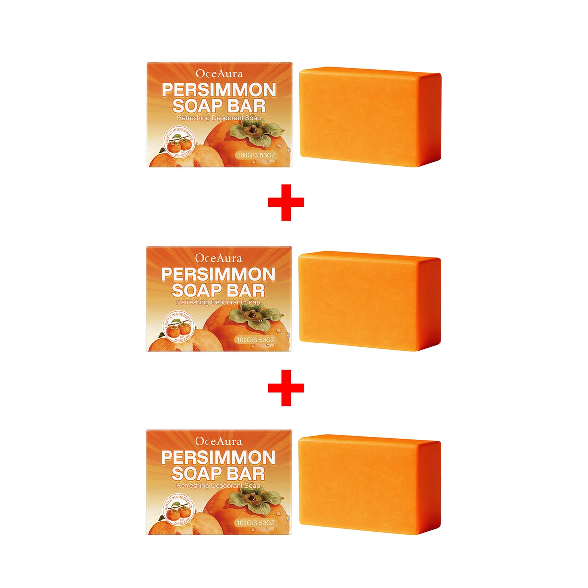Persimmon Soap Bar Deodorizing Body Cleanser