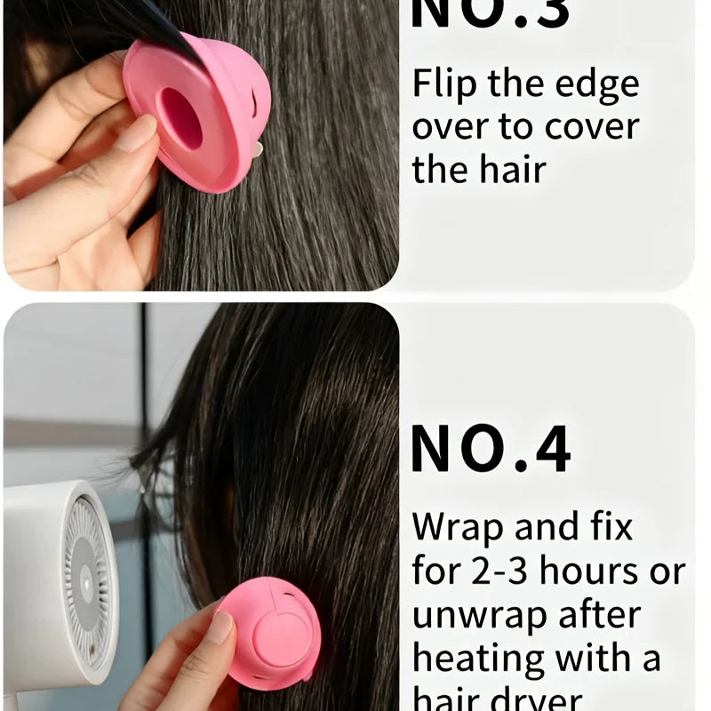 30pcs Silicone Mushroom Hair Curlers Heatless Wave Styling Rollers - 10