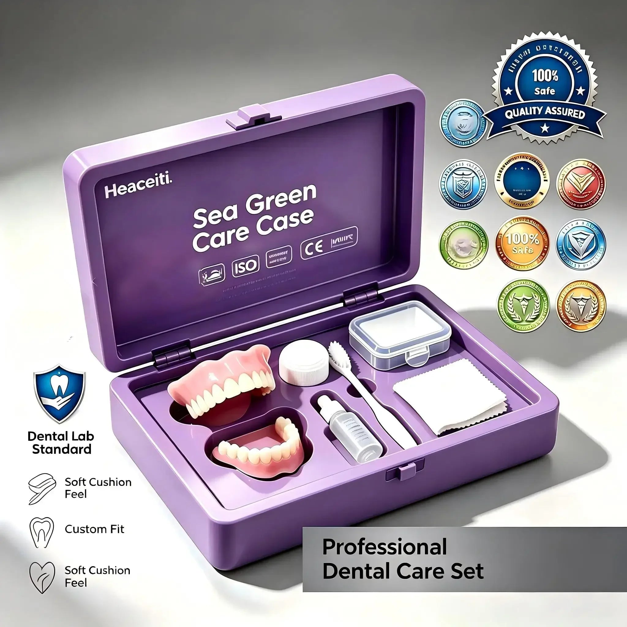 Instant Smile Veneers Upper Lower Teeth Set Denture Kit - 7