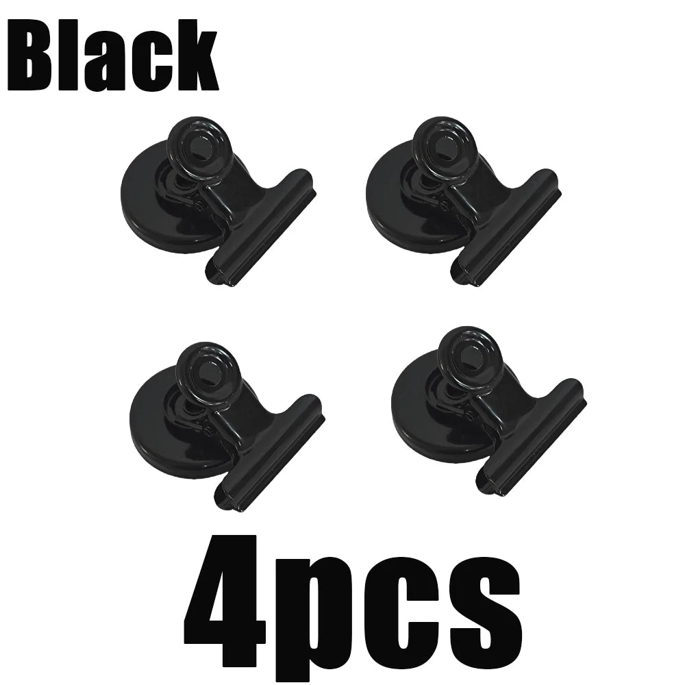 4pcs Magnetic Clips Set Strong Refrigerator Magnets for Notes and Photos - 13