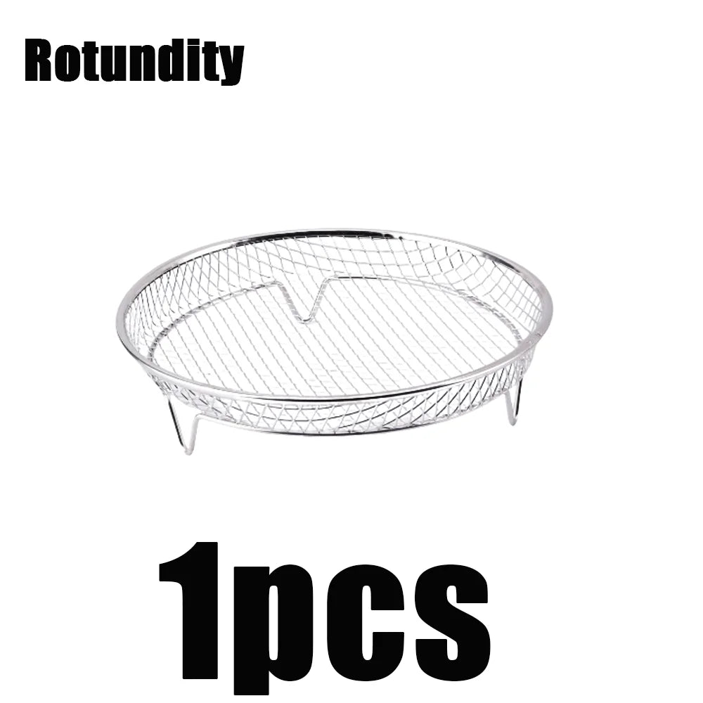Stackable Air Fryer Rack Stainless Steel Grilling and Steaming Tray - 28