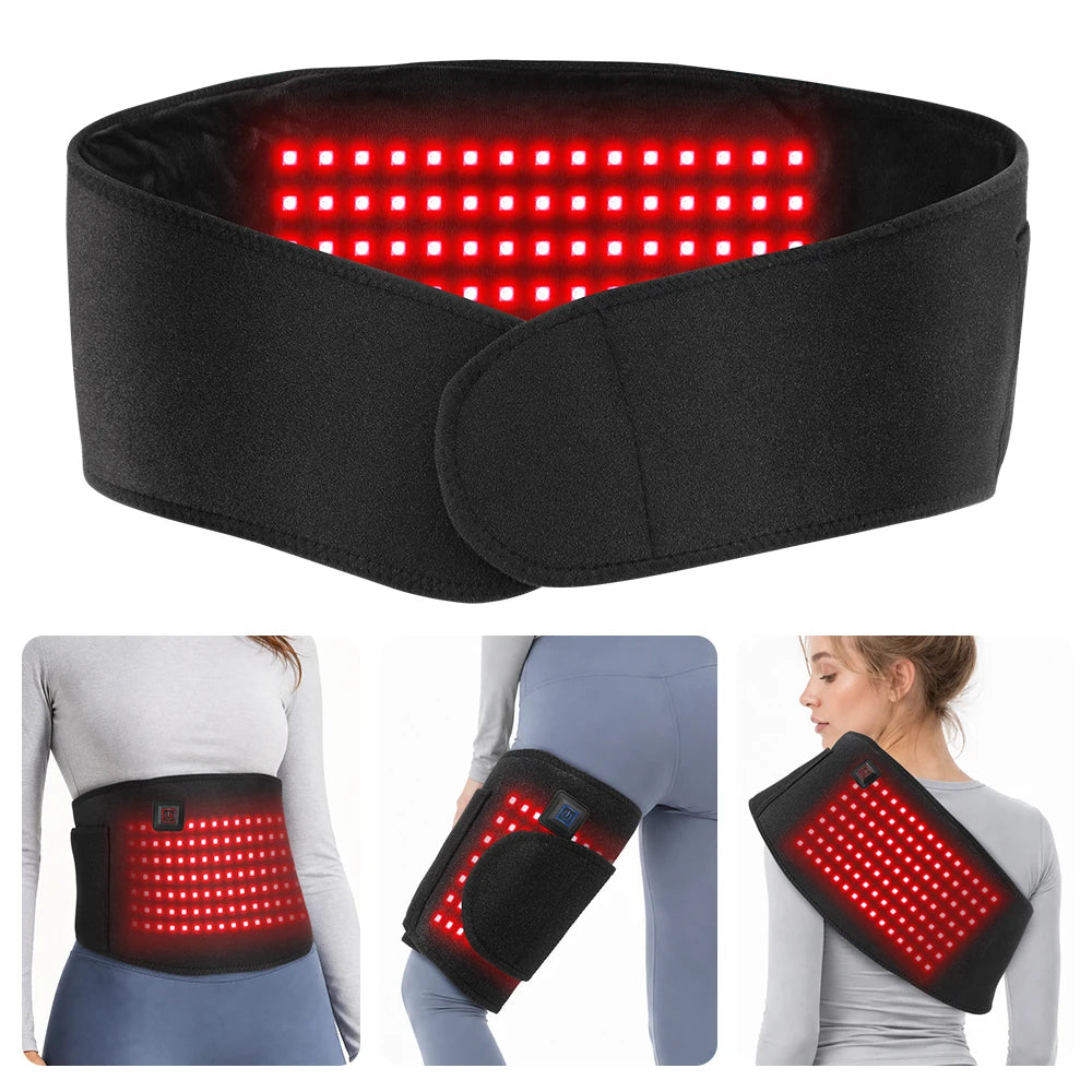 USB Red Light Waist Belt Heating Pad for Cramps and Back Pain