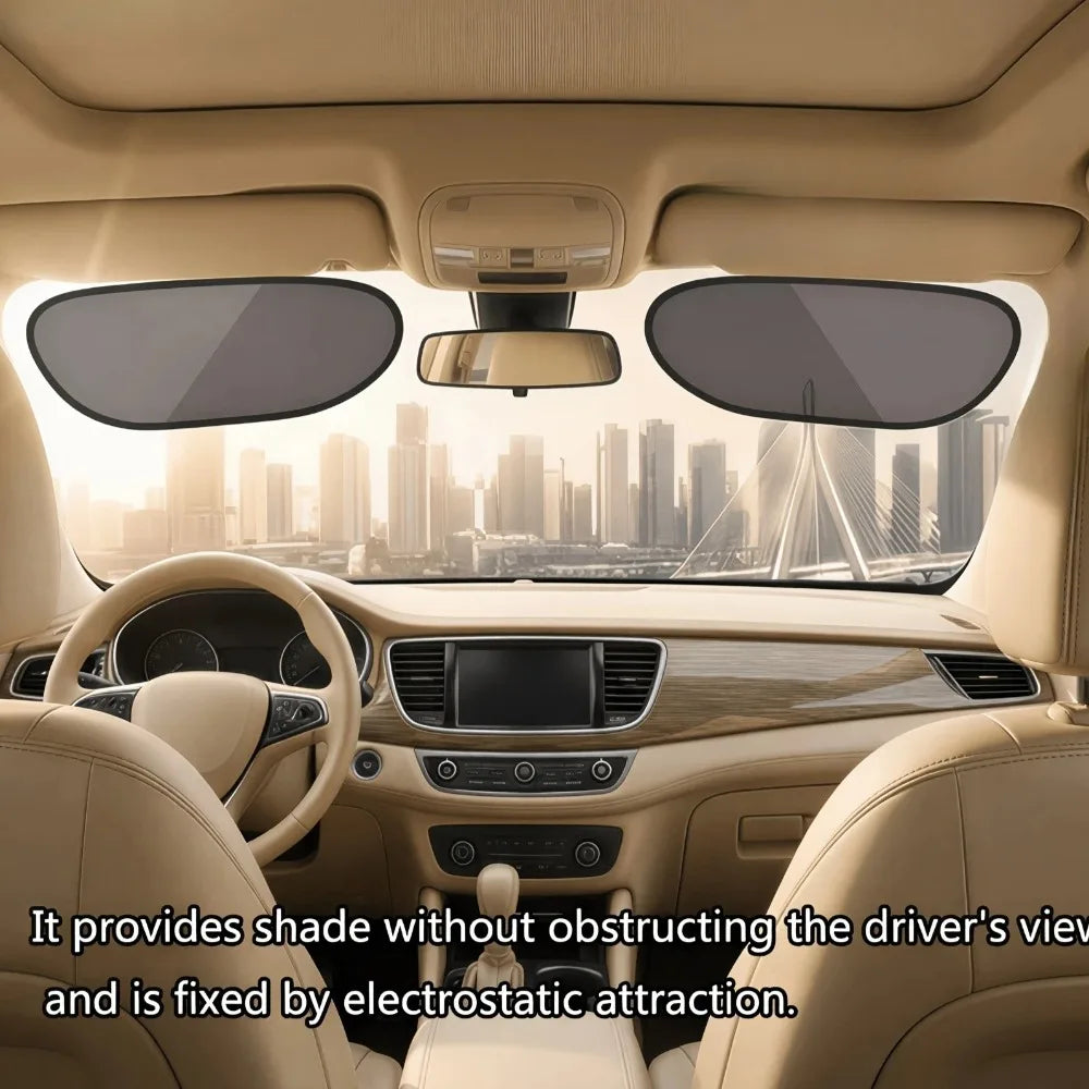 Universal Car Window Sunshade UV Protection Glare Shield Privacy Curtain